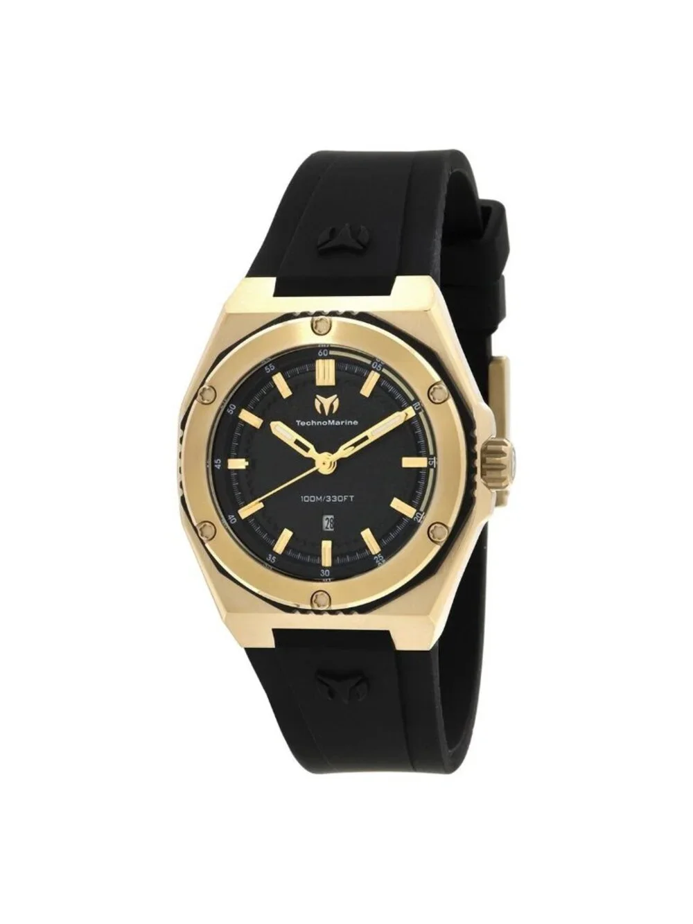NWT Technomarine Coral Quartz Black Dial Ladies Watch